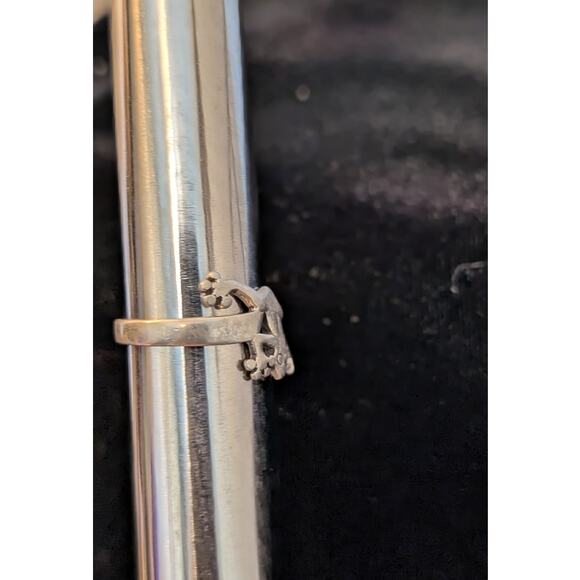 TMA 925 Thailand Sterling Tree Frog Ring Size 6.5 - Picture 4 of 7